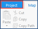 Project tab in ArcGIS Pro