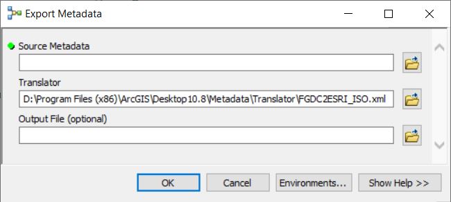 Export Metadata Conversion tool