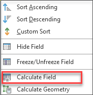 Select Calculate Field to calculate the number of vertices of the polygon layer.