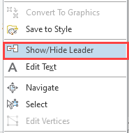 The Contents pane with the Show/Hide Leader option.