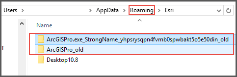 The Roaming folder with files to be renamed