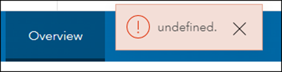 undefined error message displayed