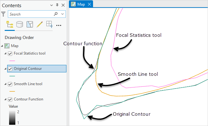 How To: Smooth Contour Lines in ArcGIS Pro