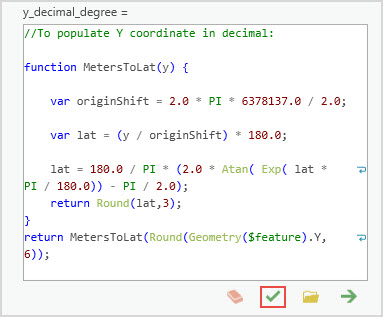 The y-value expression is configured in the expression box.
