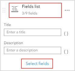 The Select Fields option under Fields list.