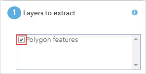 The layer checkbox under Layers to extract.