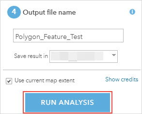 The Run Analysis button under Output file name.