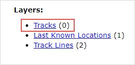 The Tracks option under Layers.