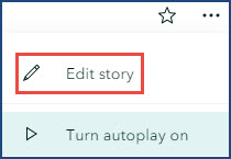 Edit story button