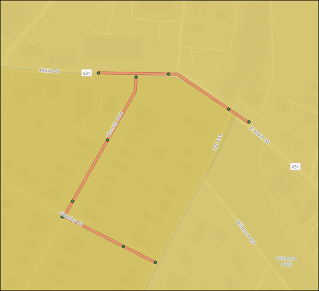 Points along lines after using Generste Points Along Lines tool.