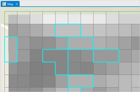 The raster layer are overlaid by the polygon layer in ArcGIS Pro.