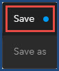 The Save button in the dashboard toolbar