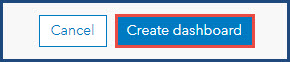 The Create dashboard button