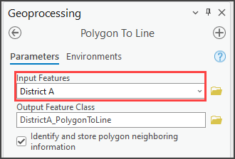 Configuring the Polygon To Line parameter