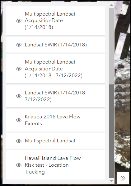The layers' order in ArcGIS Instant Apps.