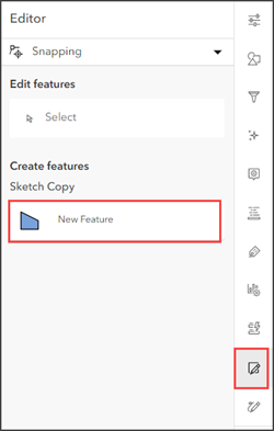 Selecting New Feature to edit the new feature layer