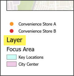 An additional Layer label in the map legend