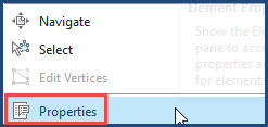 The Properties option in the context menu