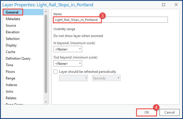 The Layer Properties window