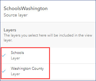 Ensure both layers are selected to create the filtered view.