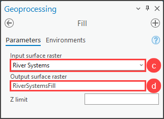 Configuring the Fill tool parameters