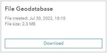 The Download button visible in ArcGIS Hub.
