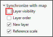 Disabling the synchronization between the map and legend layer visibilities