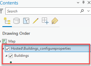 Feature service in the Contents pane in ArcGIS Pro.