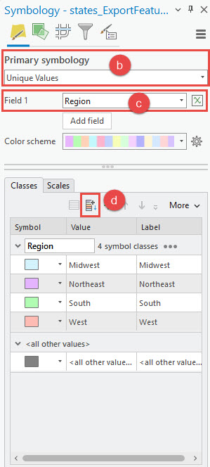 The symbology of the dissolved layer