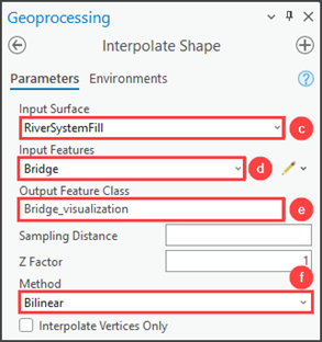 Configuring the Interpolate Shape tool parameters