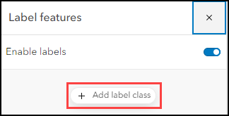 Adding a new label class in the Label features pane