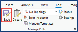 The Save button in the Manage Edits group.