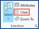 The Clear button in the Selection group.