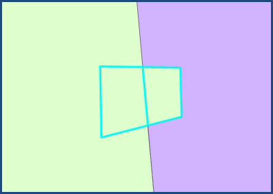 The gap autocompleted as a polygon.