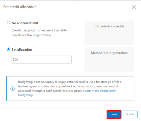 Allocate the member sufficient credits to access ArcGIS Business Analyst Web App.