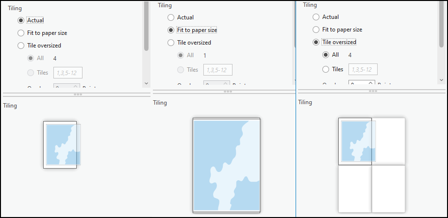 All Tiling type mismatch when printing layout in ArcGIS Pro