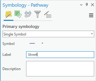 The Symbology pane in the layout view in ArcGIS Pro.