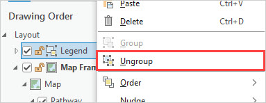 Click Ungroup from Legend