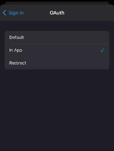 Exiting the profile settings