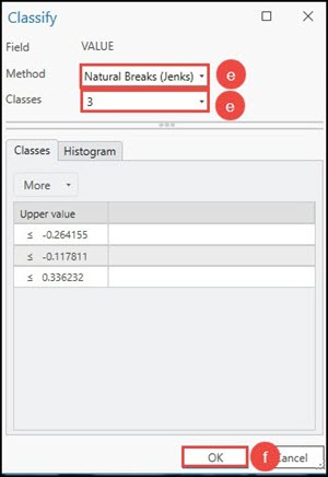 Configuring the Classify window parameters