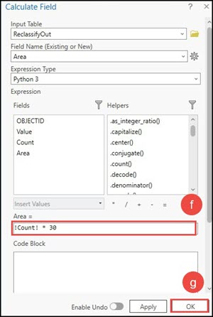 Configuring the Calculate Field tool parameters