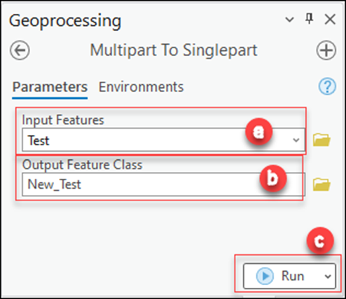 Multipart to Singlepart tool configuration