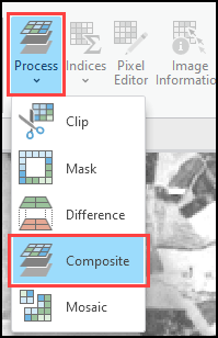 Navigating to the Composite tool on the ArcGIS Pro ribbon