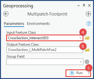 The Multipatch Footprint pane.