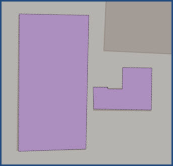 The 2D footprint at an elevation of the 3D building multipatch feature.