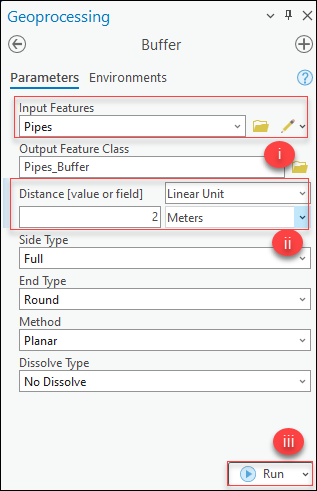 Buffer tool configuration