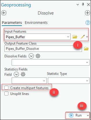 Dissolve tool configuration