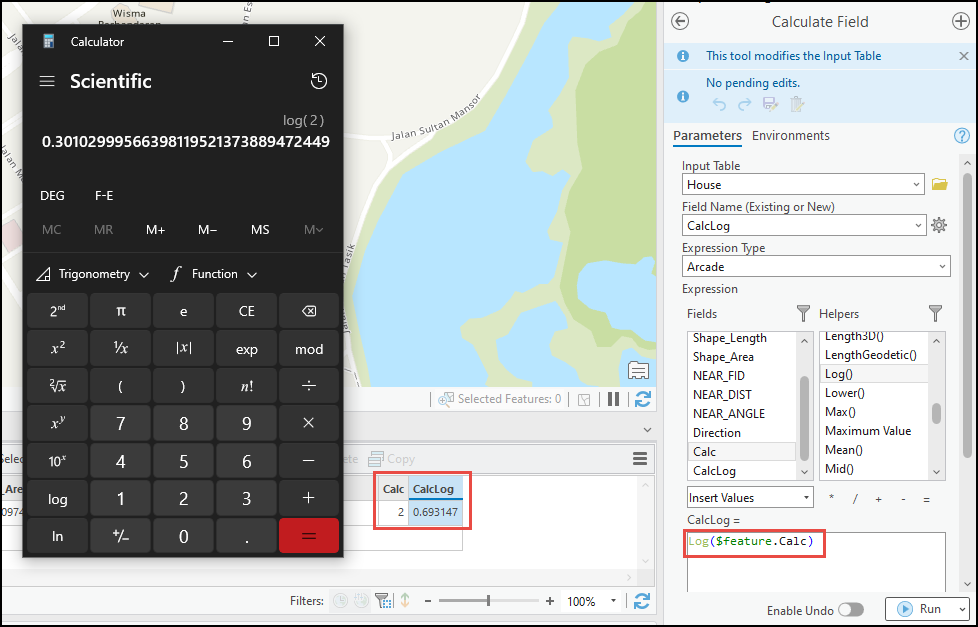 Wrong result when using the log() function