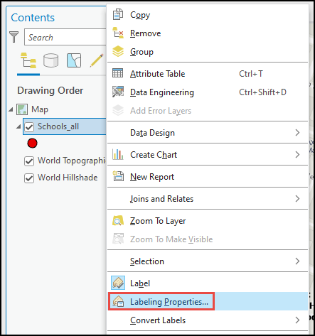 The Contents pane in ArcGIS Pro