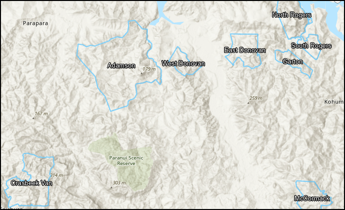 The map with labels in ArcGIS Pro